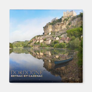 Imã Beynac-e-Cazenac e do rio de Dordogne ímã do tex