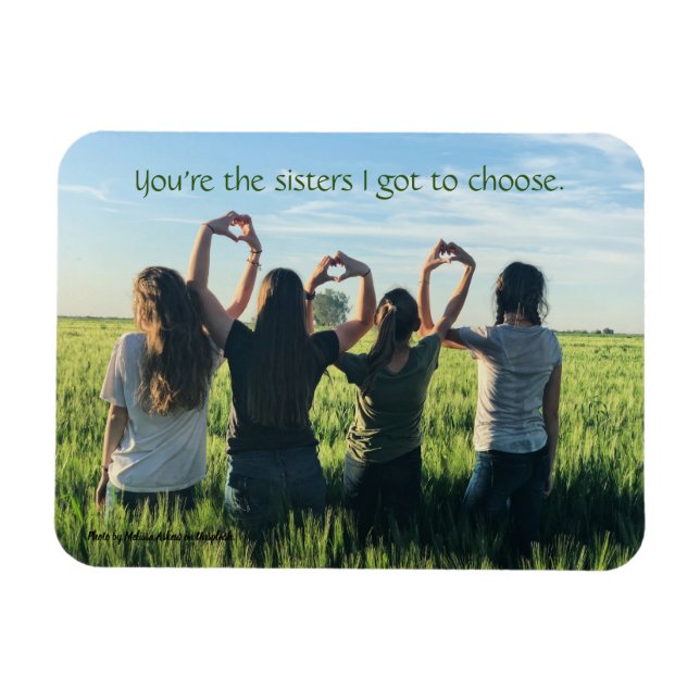 Ímã BFF | Cota de Melhores Amigos para Irmãs (Horizontal)