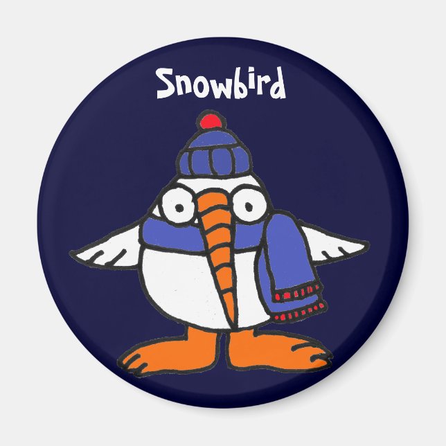 Imã BH- Magnet Engraçado Snowbird (Frente)