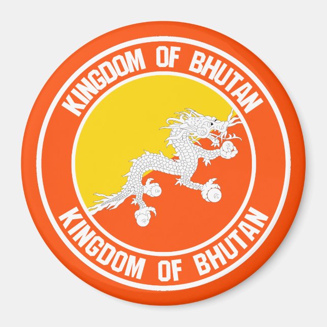 Imã Bhutan Round Emblem (Frente)