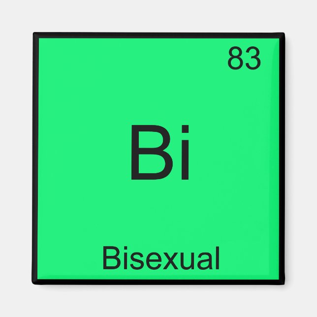 Imã Bi - Símbolo de Elemento Químico Bissexual Engraça (Frente)