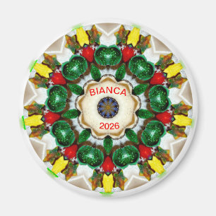 Imã BIANCA ~ Velas de Natal Fractal ~ 