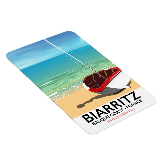 Ímã Biarritz France Beach poster de viagens (Lado Direito)