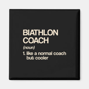 Imã Biathlon Coach Definition Engraçado Biathlete Humo