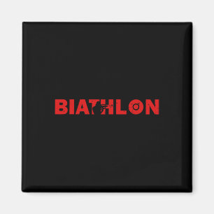 Imã Biathlon Funny Biathlete Saindo Espiando Alvo Sp