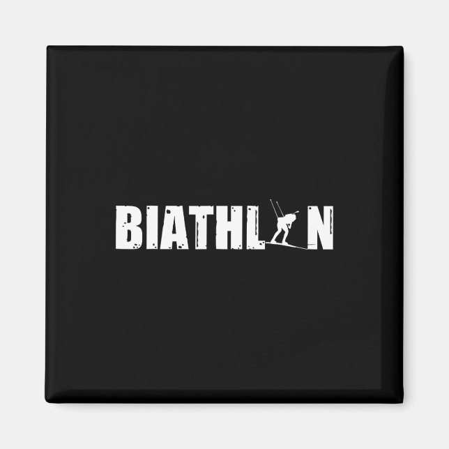 Imã Biathlon Ski De Fond Biathlones (Frente)