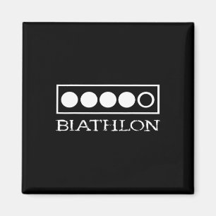 Imã Biathlon Target Shoting Sport Biathlete Skiing Co