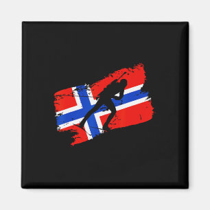 Imã Biatlo Noruega Bandeira Norueguesa Esqui Cross Cou