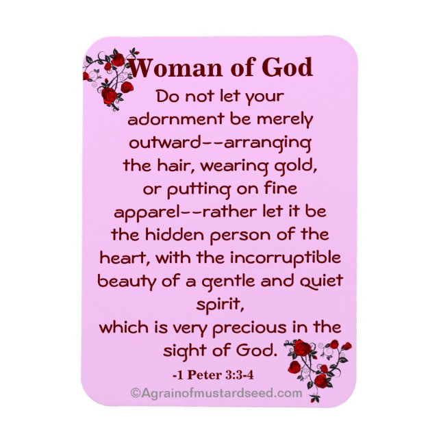 Ímã Bíblia cita Agrainofmustardseed.com (Vertical)