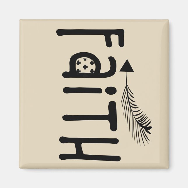 Imã Bíblia Cristã Versa Fé para Cima (Frente)