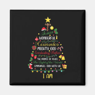 Imã Bíblia de Jesus Natal Cristão Nomes Xmas Árvore Sh