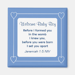 Imã Bíblia do Chá de fraldas cúbico - Parte azul risca