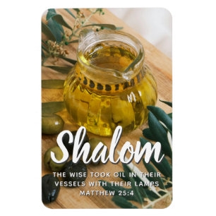 Ímã Bíblia Shalom Verso Magnet De Fotografia Flexível