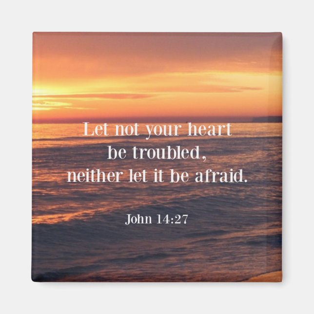 Imã Bíblia verso, John 14 27 (Frente)