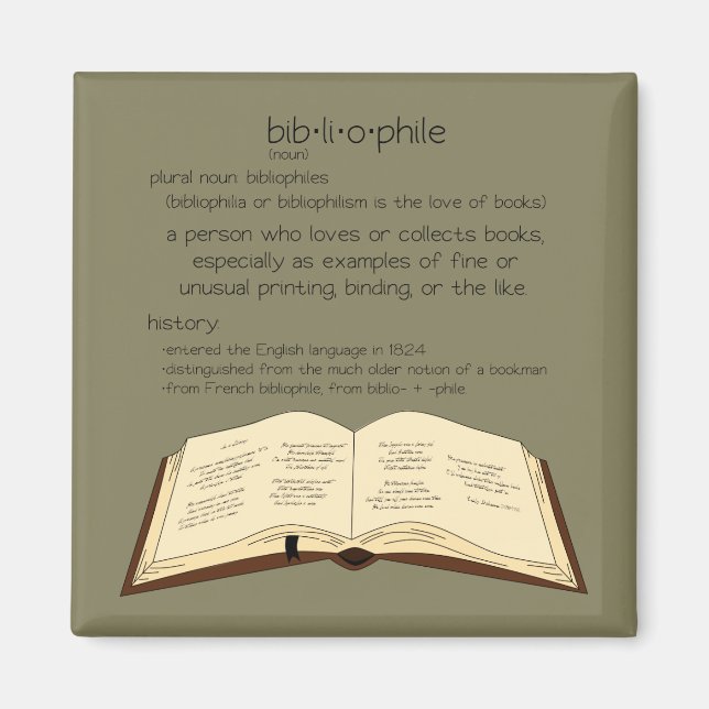 Imã Bibliófilo - Escolher Cor (Frente)