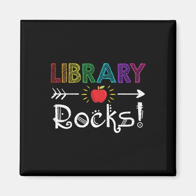 Imã Biblioteca Agrada Professor Aluno Diversão Volta à (Frente)