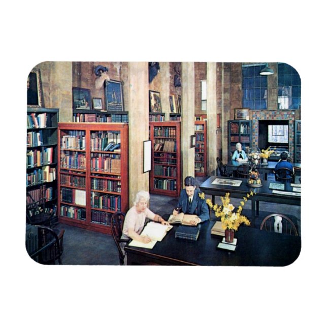 Ímã Biblioteca, Doylestown, PA Vintage (Horizontal)