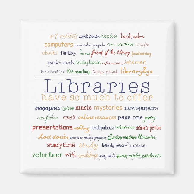 Imã Bibliotecas - alterar cor (Frente)