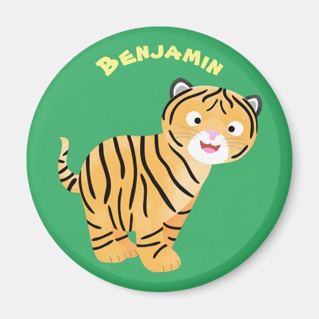 Imã Bicho de tigre feliz e bonito (Frente)