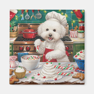 Imã Bichon Frise Faliosa: Natal Festivo