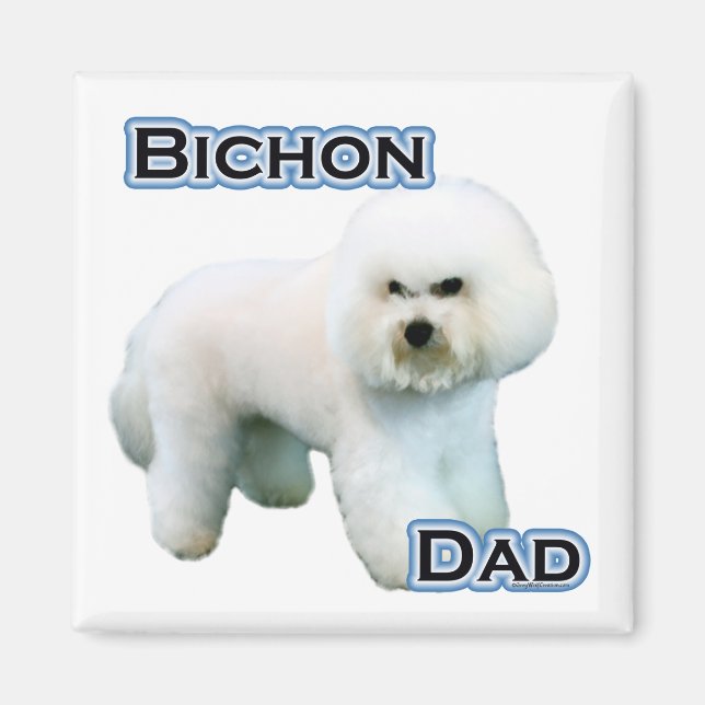 Imã Bichon Frise Pai 4 - Magnet (Frente)