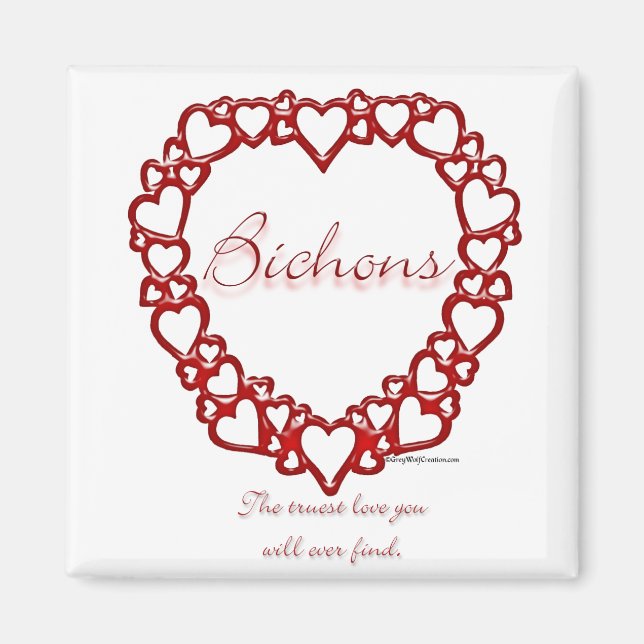 Imã Bichon Frise True Love (Frente)