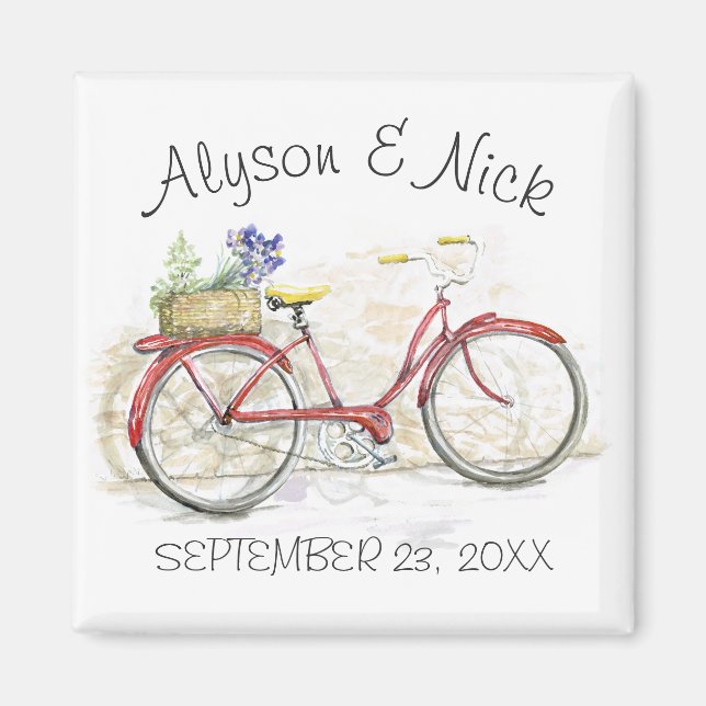 Imã Bicicleta antiga moída com cesto (Frente)