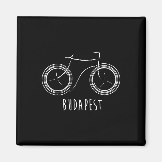 Imã Bicicleta antiga retrô fofa Budapeste Hungria (Frente)