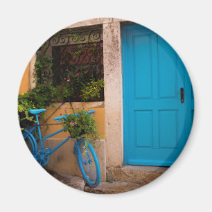 Imã Bicicleta Azul e Porta no Verão