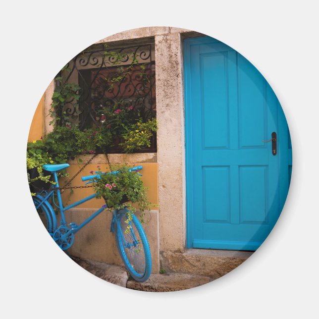 Imã Bicicleta Azul e Porta no Verão (Frente)