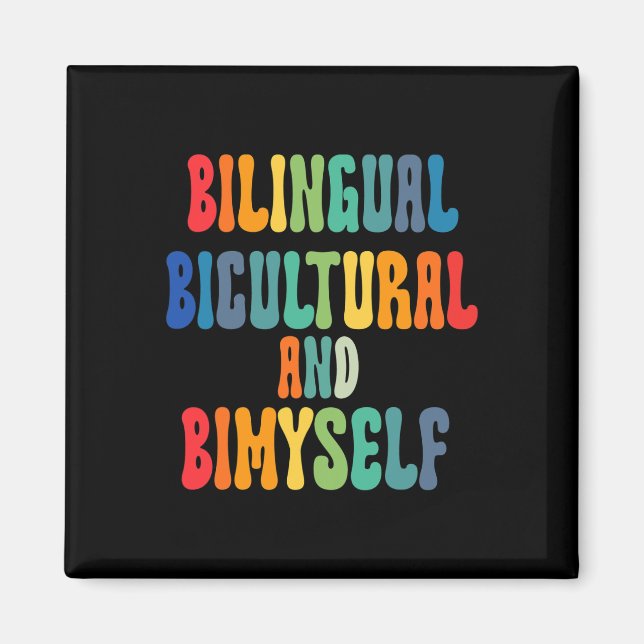 Imã Bicicleta Bilíngue Divertida E Bimyself ASL Deaf A (Frente)