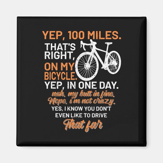 Imã Bicicleta Faq Sim 100 Milhas Triatlo Ciclo Descida (Frente)