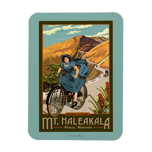 Ímã Bicicleta Mt. Haleakala Dirige o Havaí (Vertical)