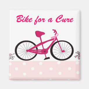 Imã Bicicleta pela Cura - Bicicleta Rosa