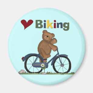 Imã Bicicleta que azul eu amo Biking o camiseta e os