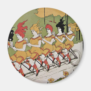 Imã Bicicleta Tandem Art Nouveau Antiga