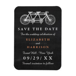 Ímã Bicicleta Tandem No Casamento De Chalkboard Salvar