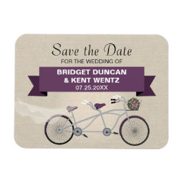 Ímã Bicicleta Tandem Plum Salvar a Data