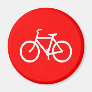 Imã Bicicleta Vermelha e Branca