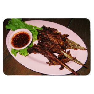 Ímã Bicos de Pato de CHURRASCO... Comida de Rua Asiát