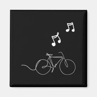 Imã Bicycle Line Art with Music Funny Unisex Design