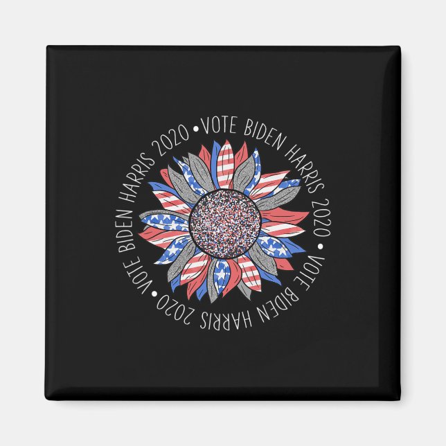 Imã Biden Harris 2020 Cinto Vermelho Branco Azul Giras (Frente)
