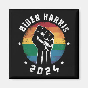 Imã Biden Harris 2024 LGBT Arco-íris Orgulho Gay Eleiç