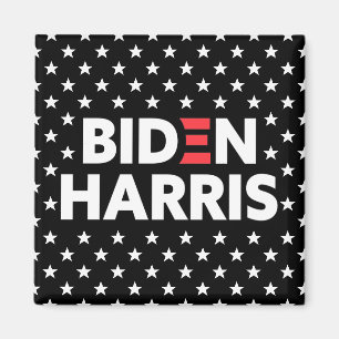 Imã Biden / Harris Stars Padrão Preto e Branco