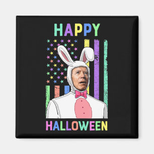 Imã Biden Páscoa Happy Halloween Bunny Joe Páscoa Flag