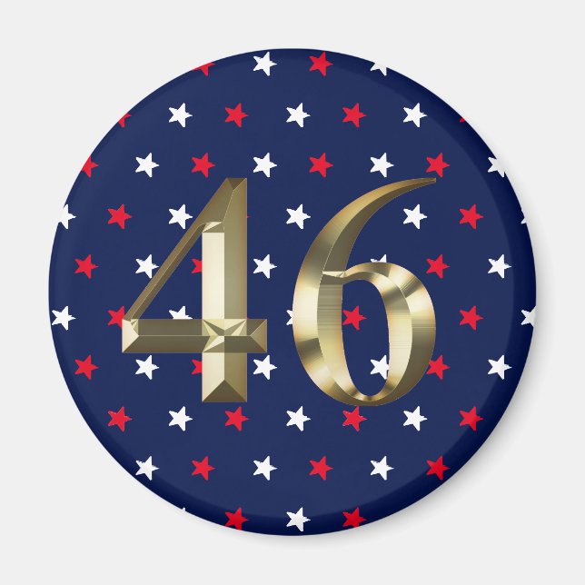 Imã Biden Presidente, Biden Harris 2020 Dourado Azul (Frente)