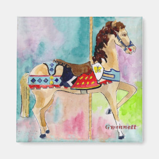 Imã Biege Carousel Horse