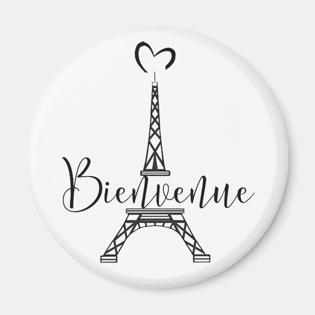 Imã "Bienvenue" (Bem-vindo em francês) (Frente)