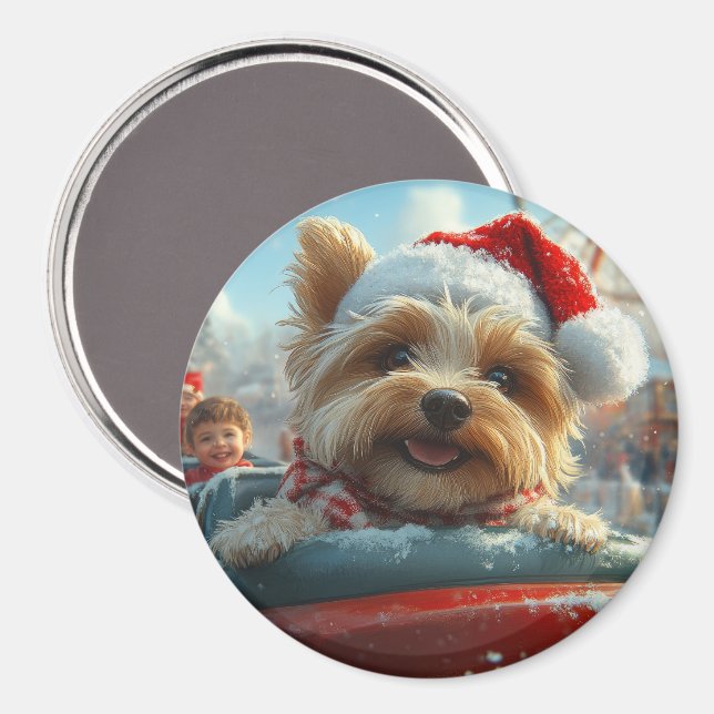 Imã Biewer Terrier Cachorro Montanha-russa Natal  (Front/Back)
