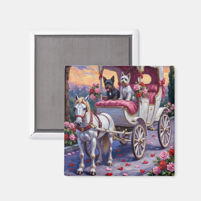 Imã Biewer Terrier Dog Valentine's Day (Front/Back)